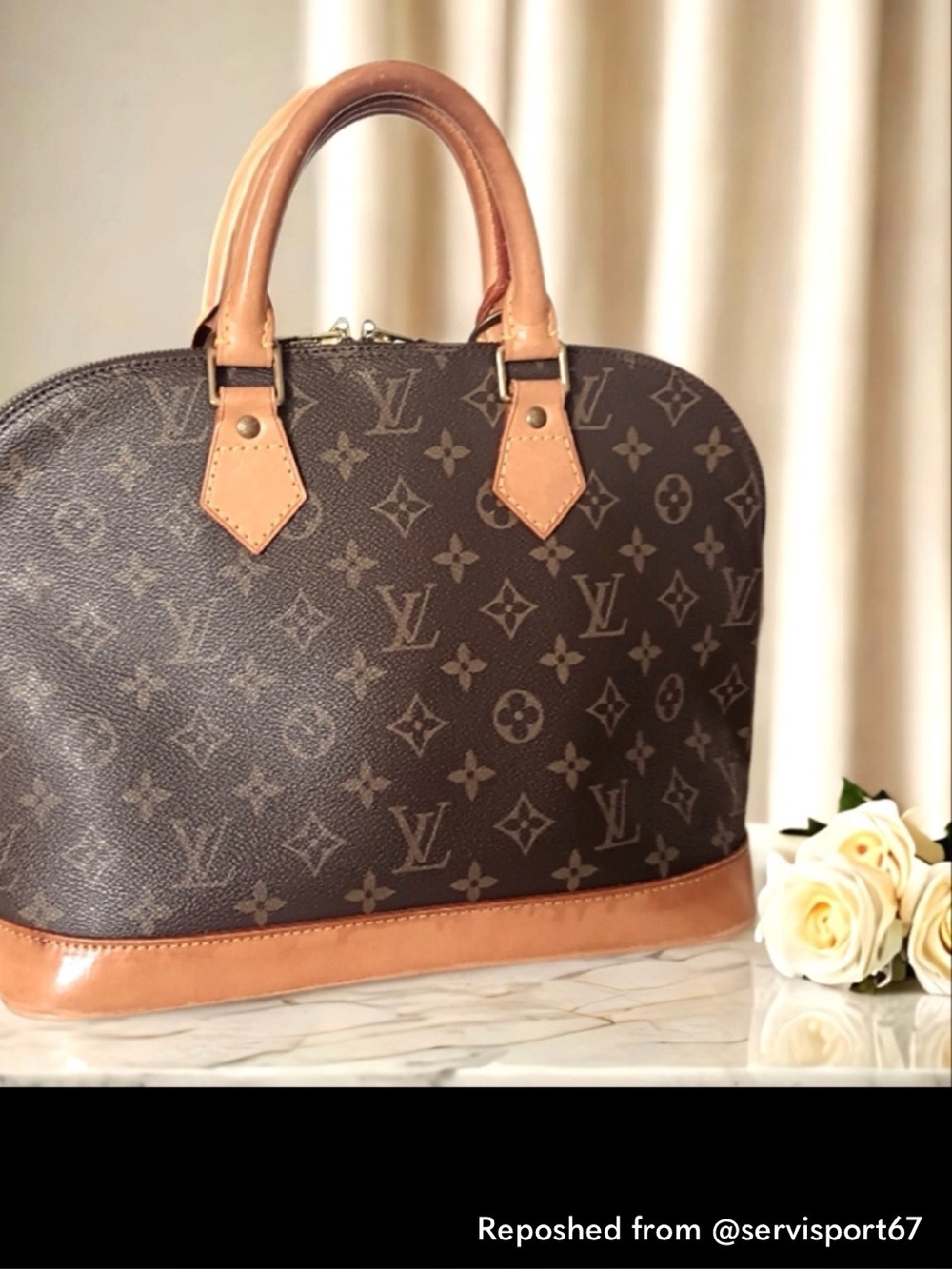 ✨SOLD✨Louis Vuitton EUC Alma PM Monogram Handbag - Vintage 1996 - Picture 3 of 13